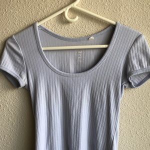 ME TO WE RIBBED TOP BABY BLUE